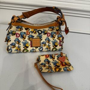Dooney & Bourke Bee Print shoulder bag and wallet purse